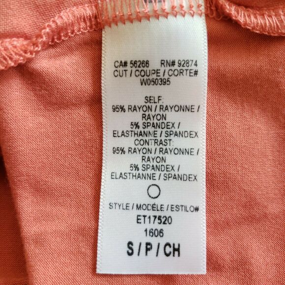 ELLA MOSS wrap crisscross casual coral halter top low back orange blouse S NEW - Picture 5 of 6